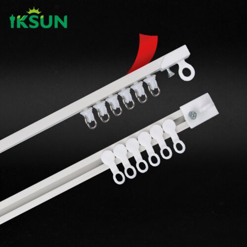 Factory Direct Adhesive Aluminum Curtain Track No-Drill Ceiling and Wall Mount with Tape - Image 2