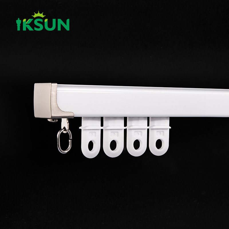 IKSUN High-Strength Aluminum Curtain Track Profile with Precise Dimensions and Silent Runner Design for Smooth Operation