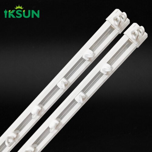 IKSUN Aluminium Alloy Double Thickened Ripple Fold Wave Curtain Rail Single-Side Wall or Ceiling Mount S-Fold Curtain Track - Image 4