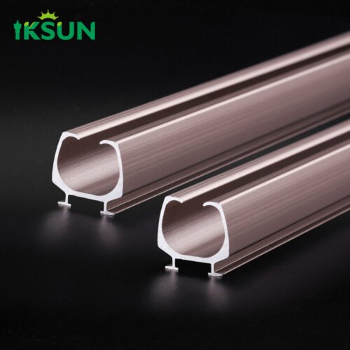 IKSUN Wholesale Custom S Fold Curtain Rail Rod with Heavy Duty Alloy Bracket End Cap Silent Runners and Aluminium Track for Household Use - Image 2