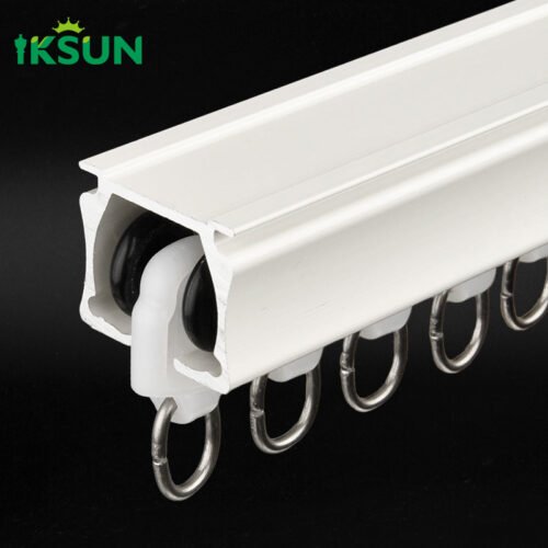 Premium Aluminum Wall-Mounted Curtain Track: Single and Double Options with Individual Packaging - Image 3