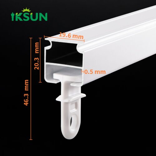 IKSUN High-Strength Aluminum Curtain Track Profile with Precise Dimensions and Silent Runner Design for Smooth Operation - Image 4