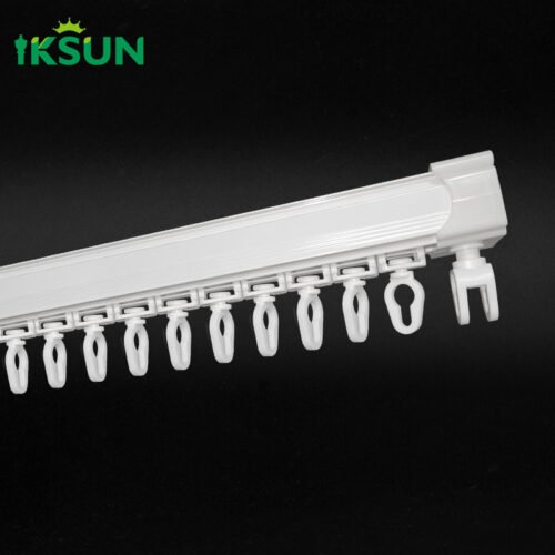 IKSUN Wholesale Premium Heavy-Duty Ripple Wave Curtain Rails Aluminum S-Fold Curtain Track for Modern Interiors - Image 5