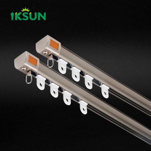 IKSUN Durable Aluminium Curtain Tracks with Silent Rollers and Elegant End Caps for Modern Interiors - Image 4