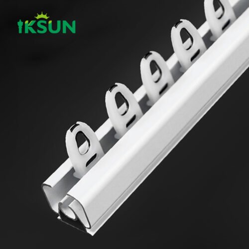 IKSUN Aluminium Alloy Silent Curtain Track System with Durable Hooks and Elegant End Cap Design for Home or Office - Image 4