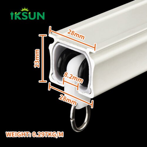 IKSUN Luxury Aluminum Ceiling-Mounted Silent Curtain Track with Brackets and Accessories - Image 4