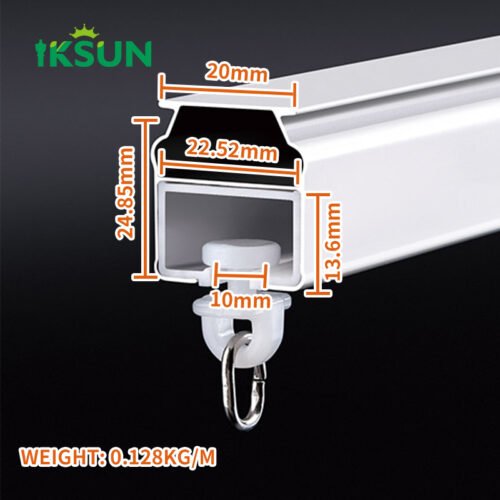 IKSUN Electrophoretic ivory white aluminum alloy curtain track is suitable for home decoration factories - Image 4