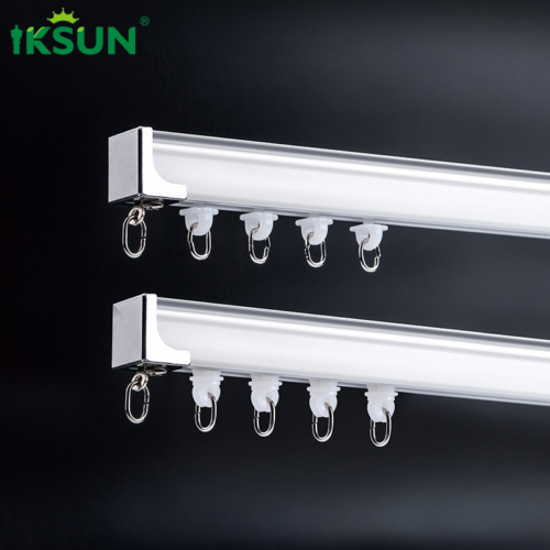 Electrophoretic ivory white aluminum alloy curtain track is suitable for home decoration factories - Image 2