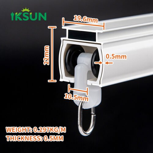 IKSUN High-Quality Customized Aluminum Alloy Curtain Track Simple And Fashionable Sliding Slide Design - Image 4