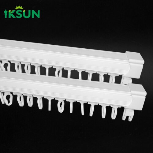 IKSUN Wholesale Premium Heavy-Duty Ripple Wave Curtain Rails Aluminum S-Fold Curtain Track for Modern Interiors - Image 4