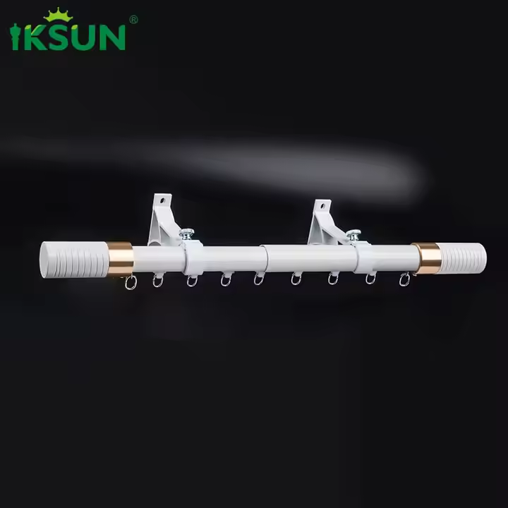 Adjustable Luxury Extra Heavy Duty Window Curtain Pole Side Wall Mount Curtain Ro