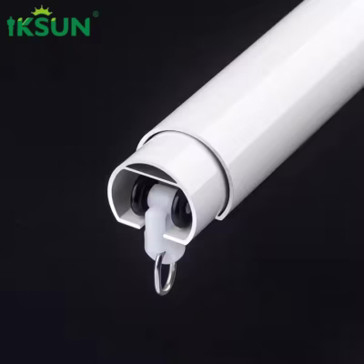 Adjustable Metal White Decorative Telescopic Curtain Rod With Single Bar For Home Decoration