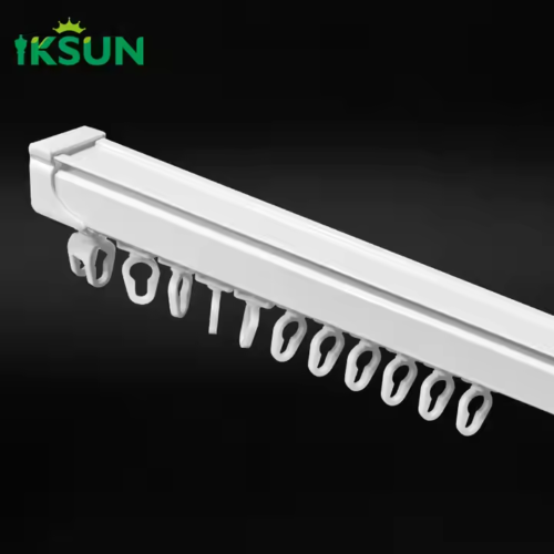 Aluminium Alloy Double Thickened Ripple Fold Wave Curtain Rail Single-Side Wall or Ceiling Mount S-Fold Curtain Track - Image 2