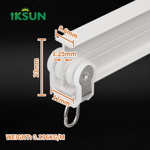 IKSUN 6.7m Single Flexible Curved Curtain Track With Anodizing Powder Coating Finish - Image 4