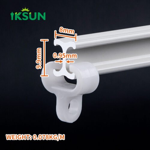 IKSUN Ultra-Thin Aluminum Curtain Track L-Shaped U-Shaped Straight Silent Sliding Rail for Inward-Opening Windows - Image 4