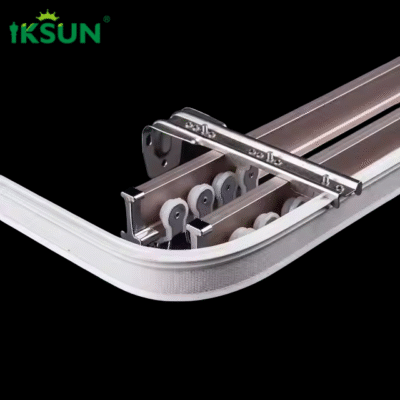 China Factory Custom Shape Bathroom Shower Bendable Curtain Track Sliding Curved Curtain Rails For Flexible Installation 1