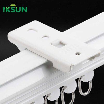 China Factory Customized Sliding Wall Mounted Curtain Rail Aluminium Extendable Silent Curtain Track Set For Home Office 3