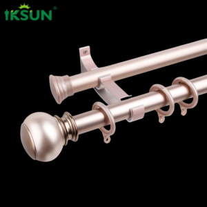 China Factory Direct High Quality Decorative Double Layer Curtain Rods With Exquisite End Decorations