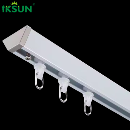 China Factory Supplier Heavy Duty Aluminum Curtain Track Rod Ceiling Mounted Curtain Rail V-Shaped Curtain Track for Hotels - Image 2