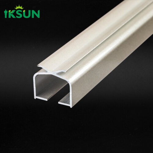 IKSUN High-Quality  Silent Heavy-Duty Aluminum Sliding Curtain Track Rod Kit - Image 2