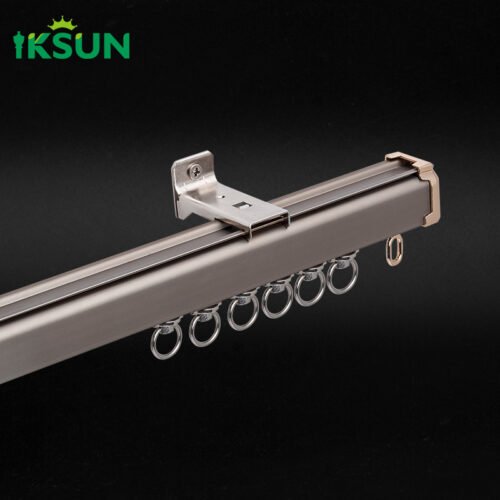 IKSUN Anodized Aluminum Motorized Curtain Rod Set from Chinese Factory - Image 2