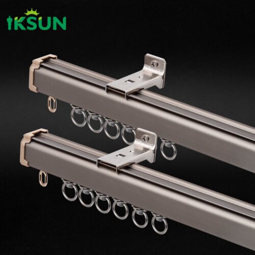 IKSUN Anodized Aluminum Motorized Curtain Rod Set from Chinese Factory - Image 3