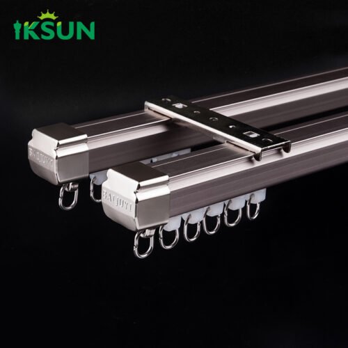 IKSUN Electrophoresis Multifunctional Curtain Track Ceiling Mount Matte Apple Gold