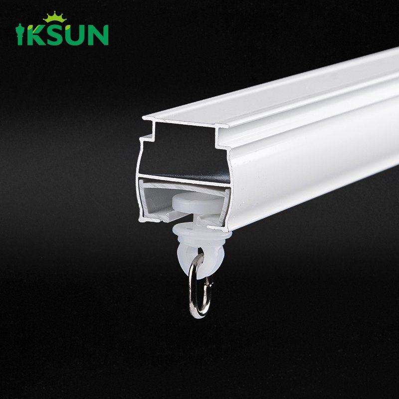 White Aluminum Alloy Ceiling Mounted Curtain Track Suitable For Home Use