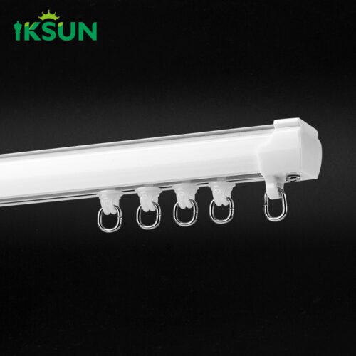 White Aluminum Alloy Ceiling Mounted Curtain Track Suitable For Home Use - Image 2