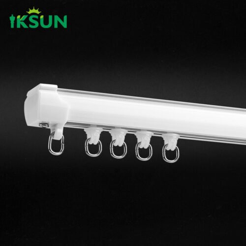 White Aluminum Alloy Ceiling Mounted Curtain Track Suitable For Home Use - Image 3