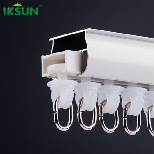 White Silent Straight Curtain Track Factory-Made Durable And High Quality - Image 2