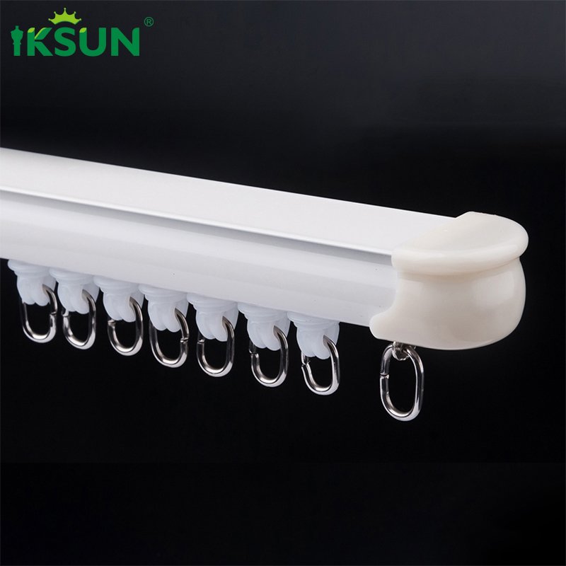 IKSUN 0.5mm Ultra-Thin Aluminum Curtain Track for Windows and Multifunctional Shower Use