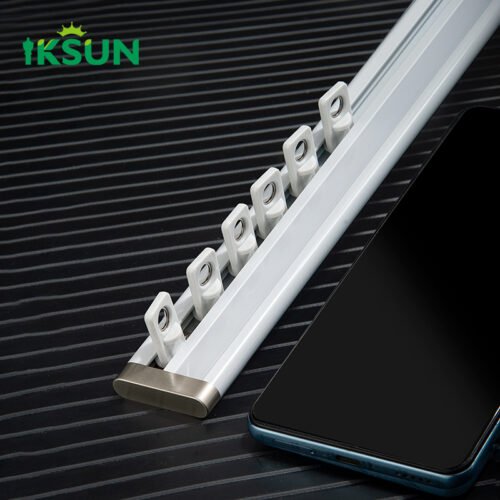 IKSUN Factory Price Modern Light Luxury Aluminium Alloy Curtain Track with Silent Design for Smooth Operation - Image 2