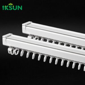 Customized High-Strength Aluminum S Fold Curtain Track Manufacturer Ripple Fold Wave Curtain Rail with Heavy Load Capacity