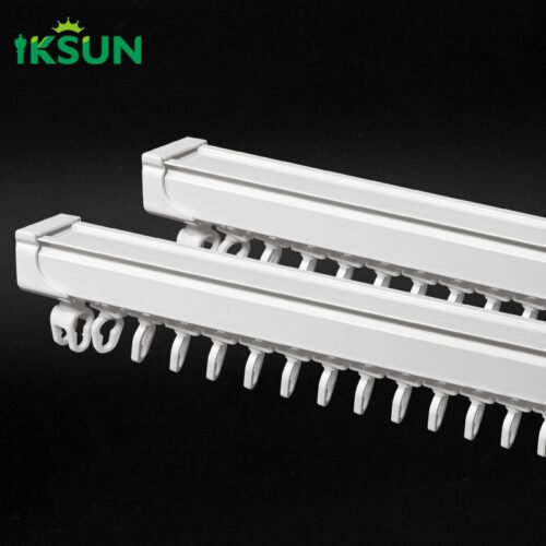 Customized High-Strength Aluminum S Fold Curtain Track Manufacturer Ripple Fold Wave Curtain Rail with Heavy Load Capacity - Image 4