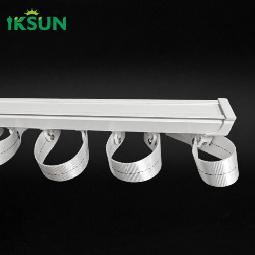 Customized High-Strength Aluminum S Fold Curtain Track Manufacturer Ripple Fold Wave Curtain Rail with Heavy Load Capacity - Image 2