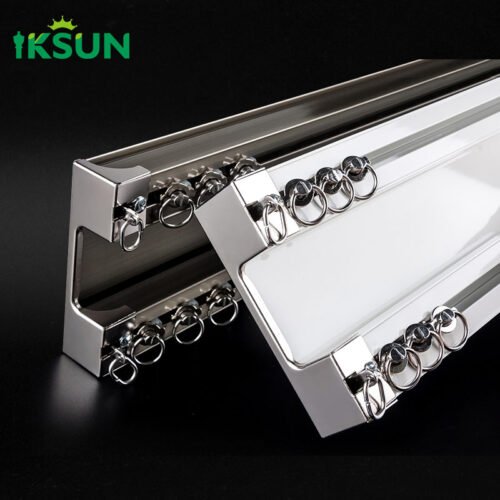 IKSUN ODM & OEM Durable Parallel Double Curtain Track with Smooth Sliding System - Image 4