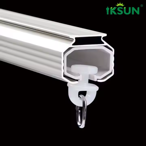 Factory Direct Bay Window Curtain Rod   Heavy-Duty Aluminum Alloy Curtain Track for Ceiling Mount  Customizable - Image 3