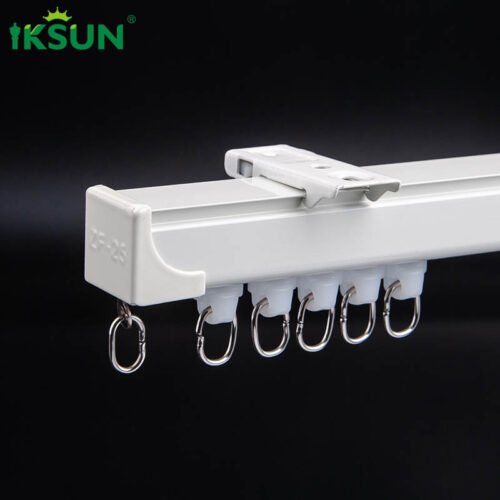 IKSUN Factory Direct  High-Strength Aluminium Alloy Silent Curtain Track with Sliding Rollers and Accessories - Image 3