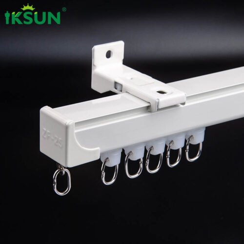 IKSUN Factory Direct  High-Strength Aluminium Alloy Silent Curtain Track with Sliding Rollers and Accessories - Image 2