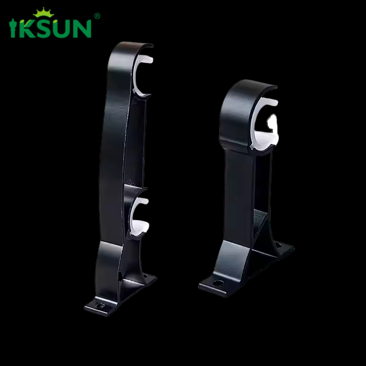 Factory Direct Low Price Purchase Customizable Durable Aluminium Curtain Rod Brackets and Accessories