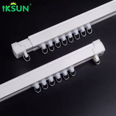 Factory Outlet New Design Wall Ceiling Mount Adjustable Telescopic Aluminum Curtain Rail Track For Home Decor 3