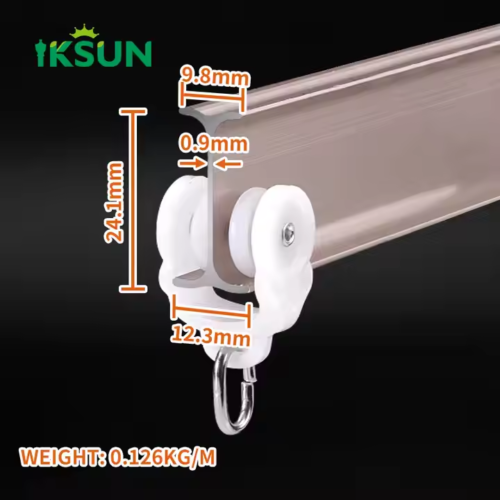 IKSUN Factory Wholesale Aluminum New Design Slimline Profile Bendable Curved Curtain Track for Modern Interiors - Image 4