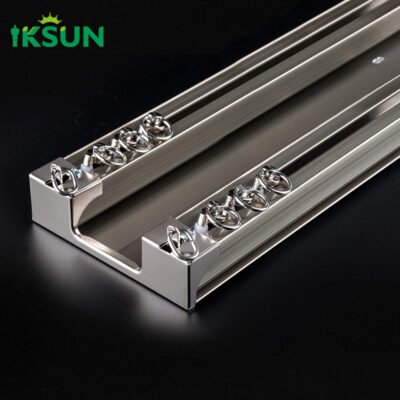 Factory Wholesale Ceiling Double Curtain Rail Double Recessed Curtain Track For Suspended Ceilings 4
