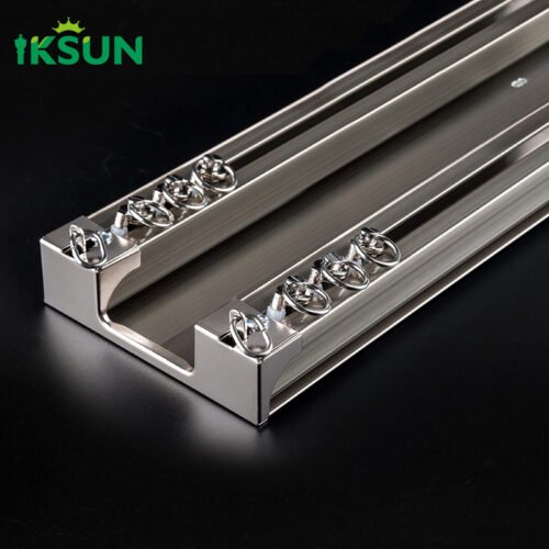 IKSUNFactory  Wholesale Ceiling Double Curtain Rail  Double Recessed Curtain Track for Suspended Ceilings