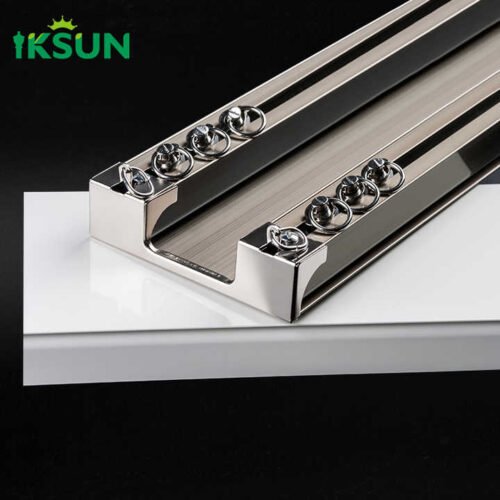 IKSUNFactory  Wholesale Ceiling Double Curtain Rail  Double Recessed Curtain Track for Suspended Ceilings - Image 3