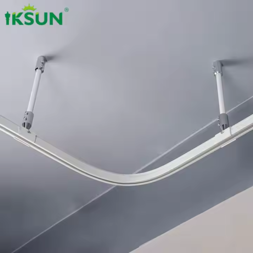 IKSUN Factory Wholesale Flexible Bendable Ceiling Curtain Track for Bay Windows, Hospitals, and Cubicle Transfusion Poles - Image 2