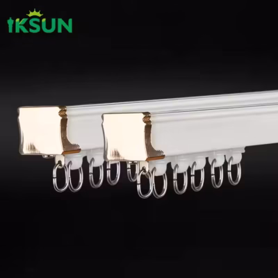 Luxury Aluminum Ceiling Mounted Silent Curtain Track With Brackets And Accessories