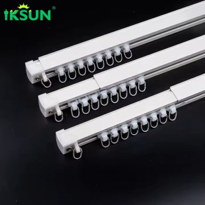 Manufacturer Wholesale Aluminium Heavy Duty Ceiling And Wall Mount Retractable Tension Extendable Curtain Rod Track Set
