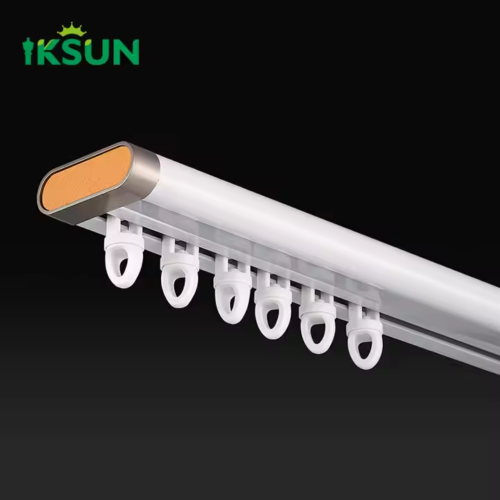 Modern Light Luxury Aluminum Alloy Curtain Rails Roman Curtain Rod Tracks with Suspended Silent Design for Smooth Operation - Image 2